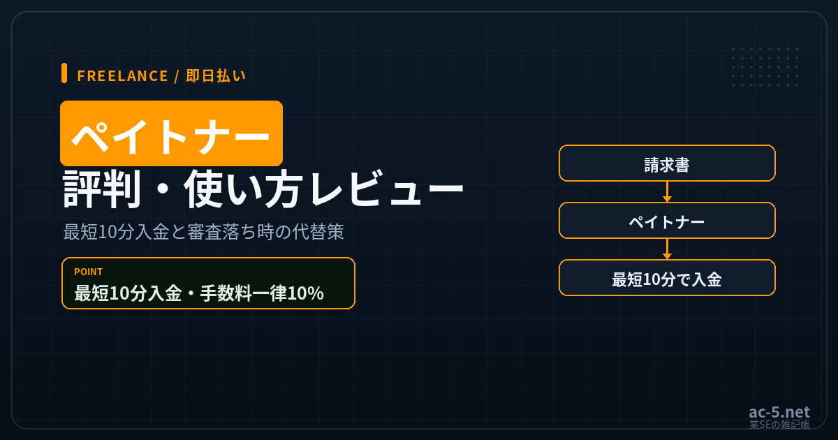 ペイトナーの評判・使い方を検証する記事のアイキャッチ画像